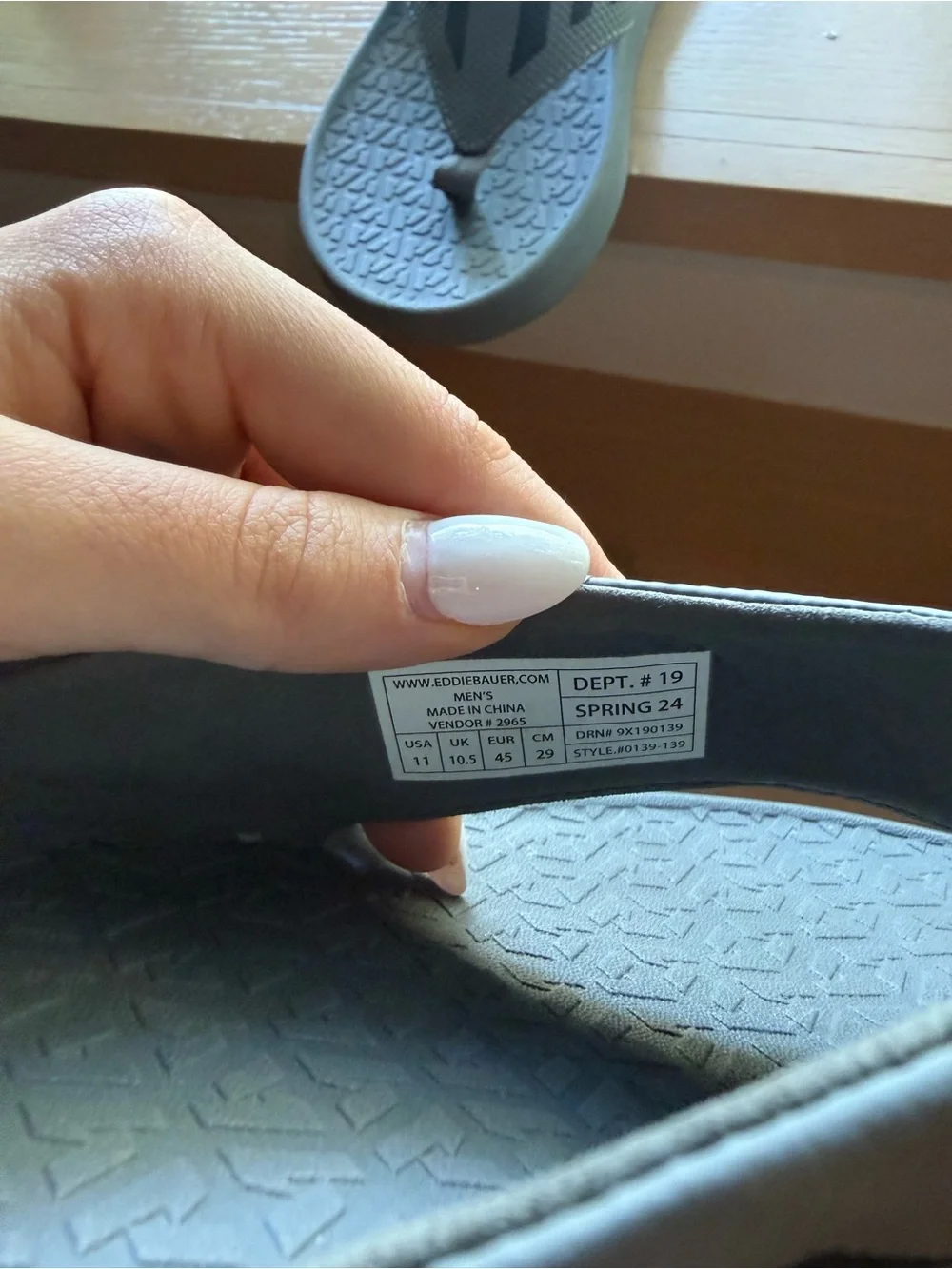 FIRSTASCENT Gray/Blue Slip-On Men’s Sandals